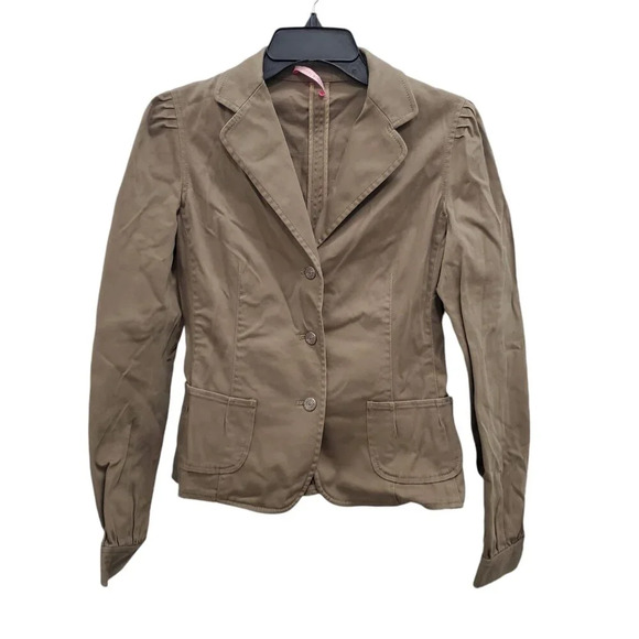 Gianni Bini Women's Light Brown Stretch Cotton Fitted‎ Career Blazer Size S - Picture 1 of 10